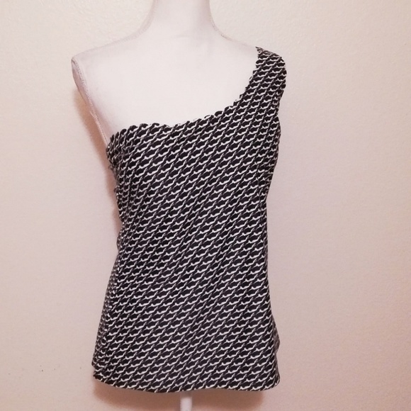 👙1-Shoulder Swimmer Patterned Swimsuit Top - Picture 3 of 7